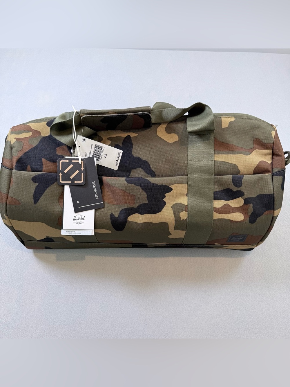 Herschel Novel Duffle Tech Woodland Camo 45L Duffel NWT